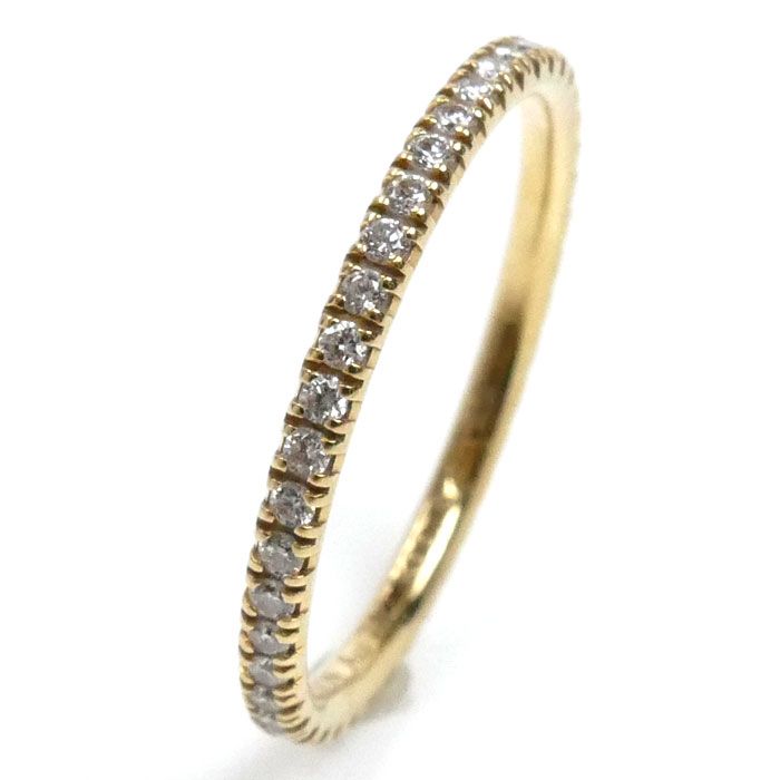 Boucheron ブシュロン K 18 YG イエローゴールド エピュール フルエタニティ リング 指輪 ダイヤモンド 9号 1.2 g レディース