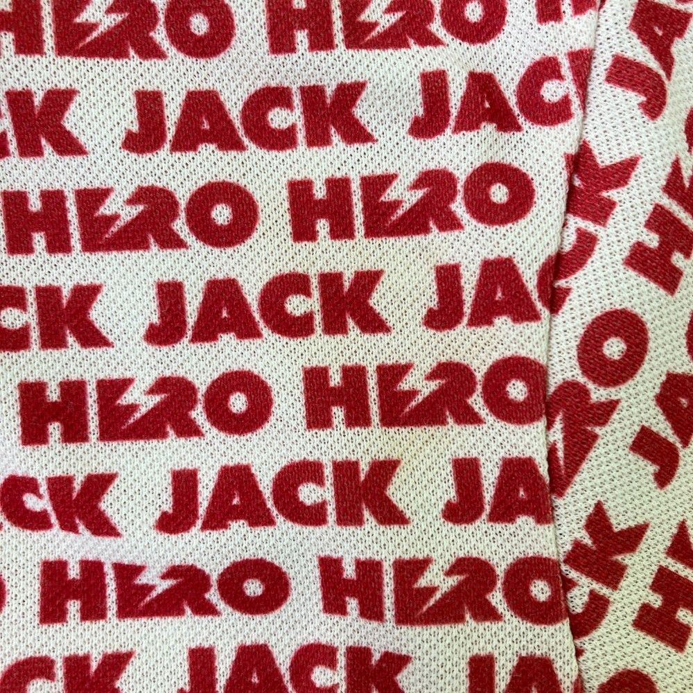 サイズ：1 JACK BUNNY ジャックバニー 半袖ポロシャツ 総柄 レッド系