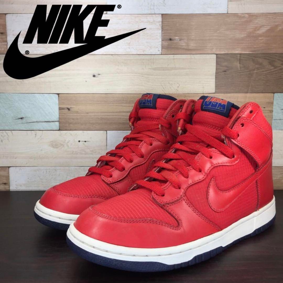 NIKE DUNK HIGH ナイキダンクハイ　赤　レッド Nike】“St. John's”カラーのDunk High Retro “University Red”が