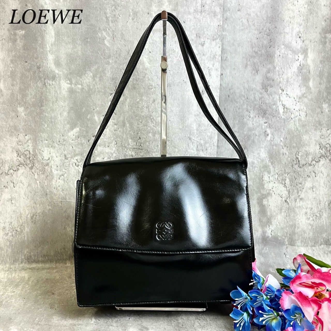 ✨美品✨ LOEWE ロエベ トートバッグ ハンドバッグ アナグラム ロゴ型  