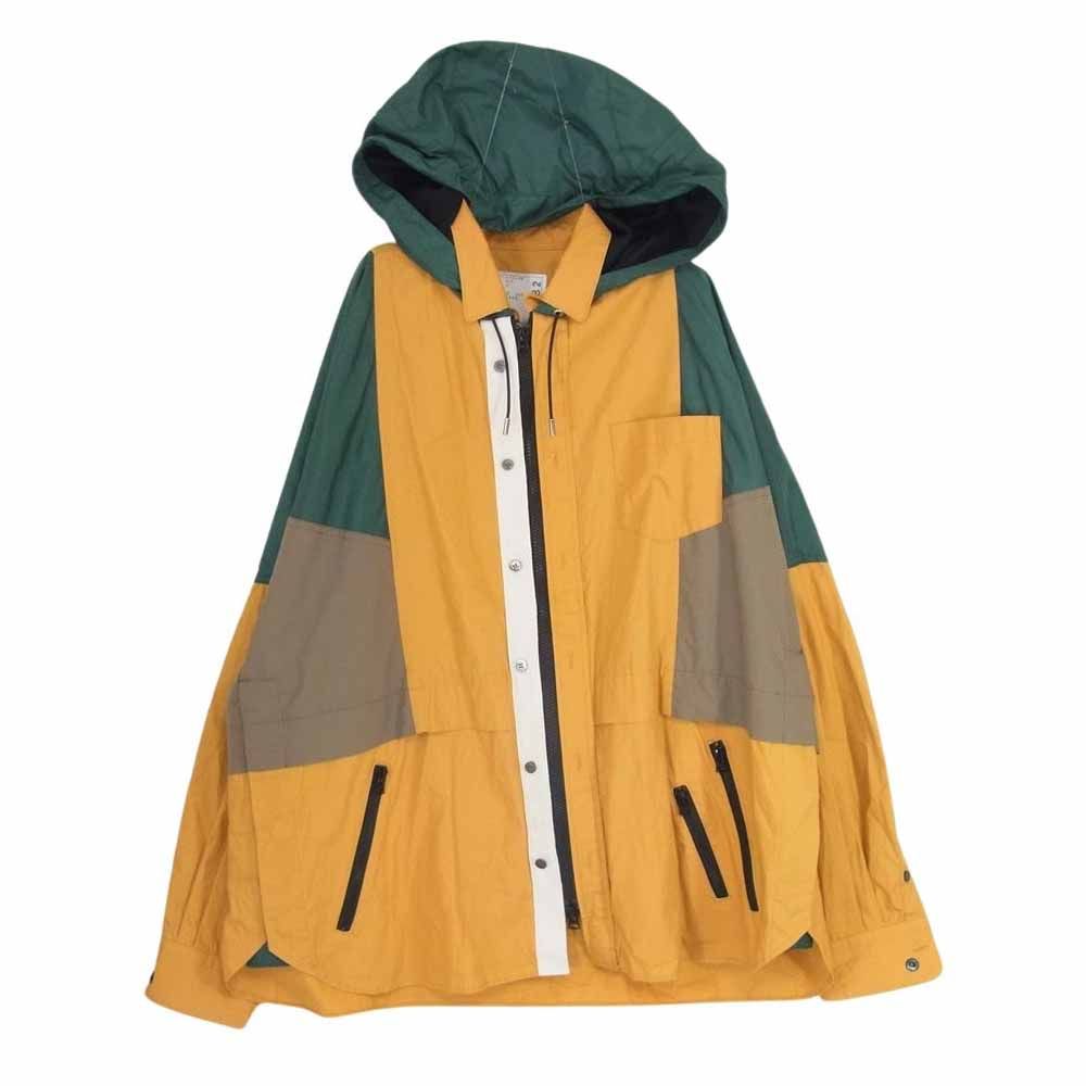 sacai 2021ss ドッキングシャツジャケット sacai 21AW コットン ポプリンシャツ ドッキングジャケット