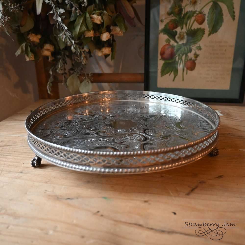 L3710-214 英国アンティーク シルバープレート キッチントレイ トレイ L3710-214 英国アンティーク シルバープレート キッチントレイ トレイ