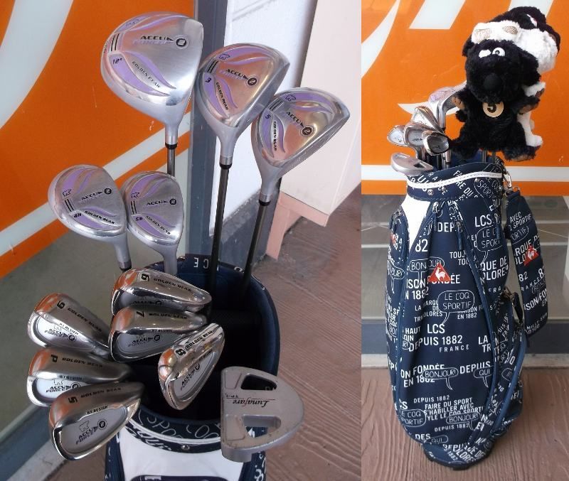 GOLDEN BEAR ゴールデンベア キャディバッグ クラブ6本オマケ♪