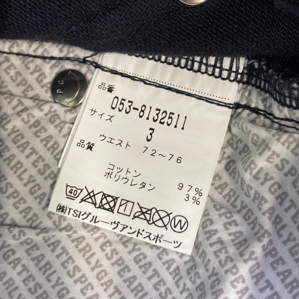 サイズ：3 PEARLY GATES パーリーゲイツ ハーフパンツ ネイビー系