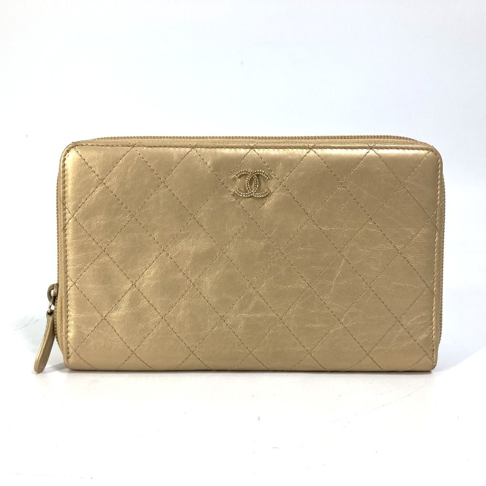 CHANEL シャネル 長財布 マトラッセ キルティング カーフスキン - メルカリ