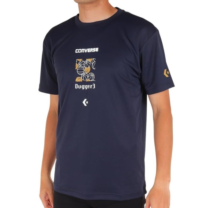 【新品・4営業日で発送】コンバース 3F_プリントTシャツ (CB232363) 色 : ネイビー サイズ : L 