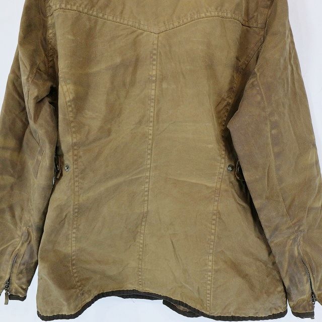 00s イングランド製 Barbour バブアー ユーティリティ オイルドジャケット オリーブ ( レディース UK10 ) 中古 古着 5/  m8793