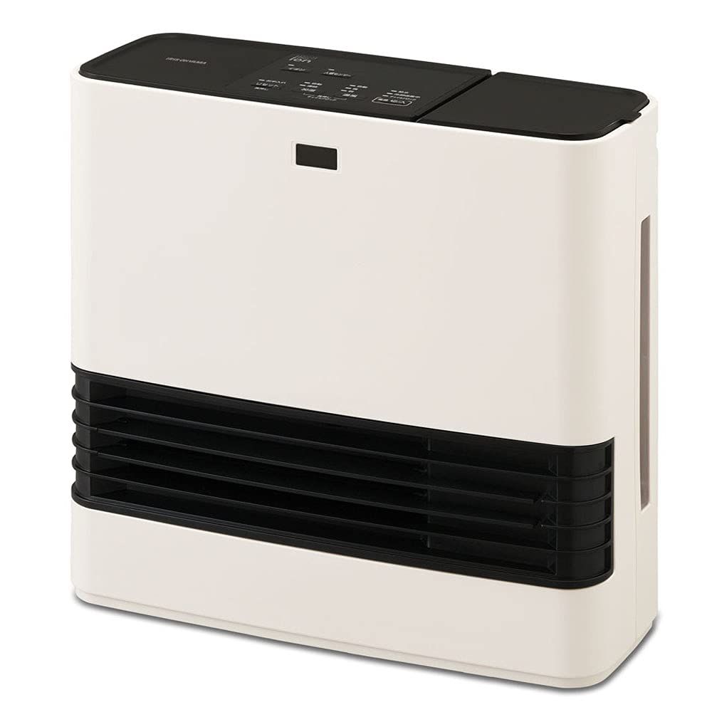 アイリスオーヤマ ヒーター セラミックファンヒーター 大風量 1200W 加湿機能付き 3段階温度調整 転倒オフ機能 速暖 小型 コンパクト 加湿器 ハイブリット式 タイマー機能付き ホワイト IRIS OHYAMA JKC125D1-W