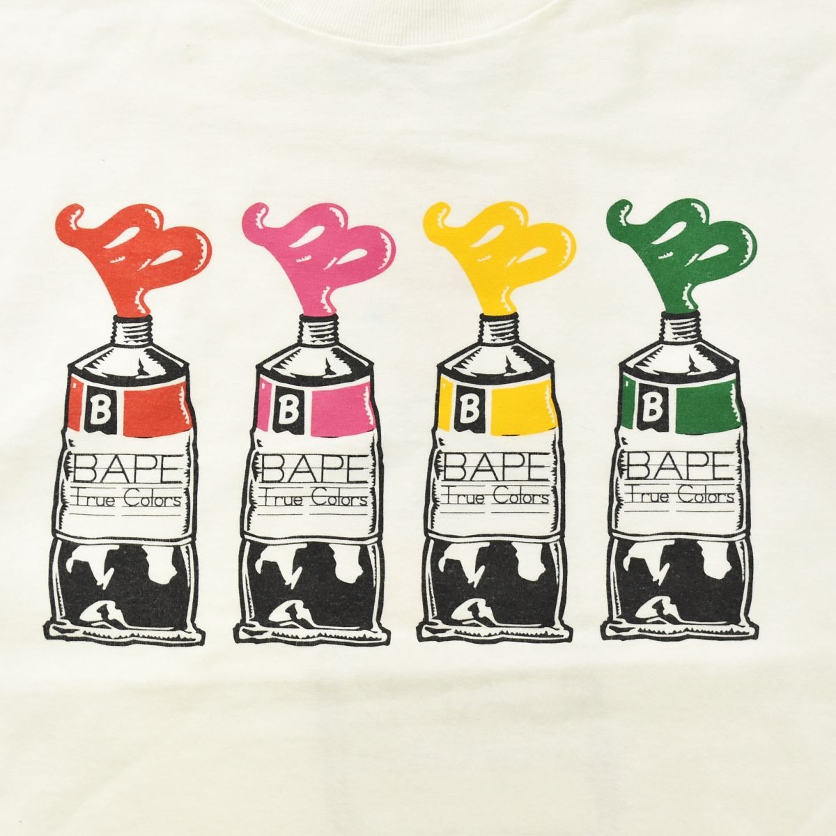 古着 ア ベイシング エイプ A BATHING APE URSUS 絵具 半袖 両面
