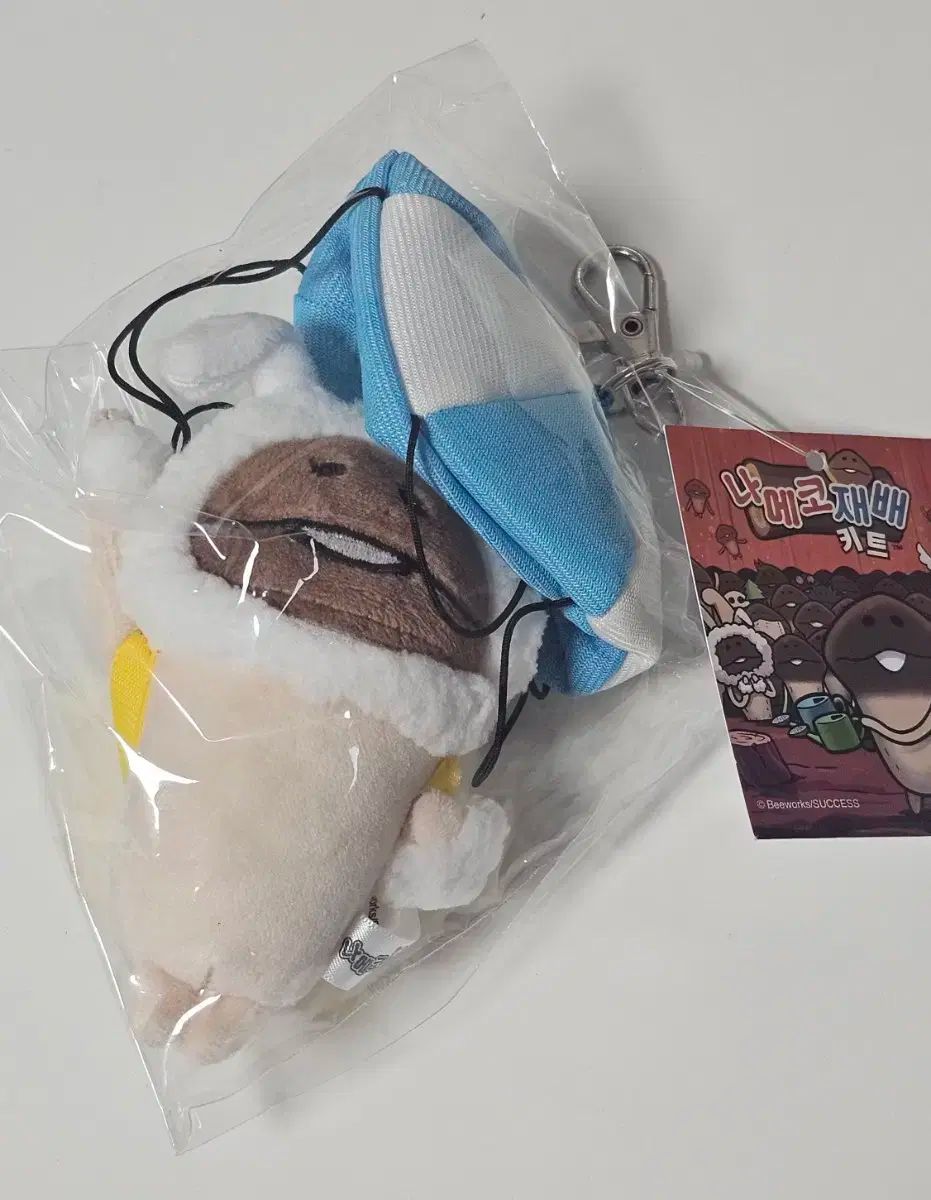 【雷市場（ポンジャン）商品韓国直送】 なめこ パラシュート うさぎ 人形 キーリング ポップアップ