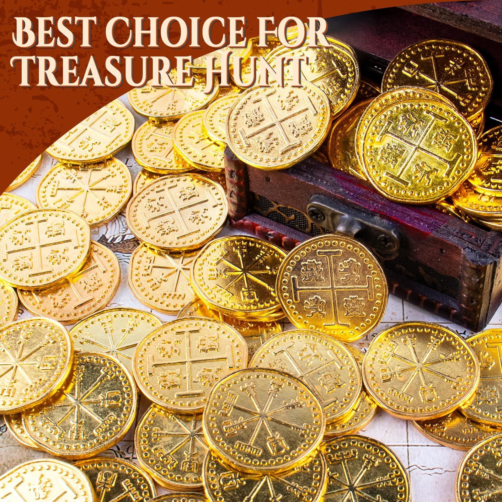 外国コイン　トークン等　30枚 新品 金属製海賊コイン、30枚の金貨宝物コインセット、金属製レプリカ