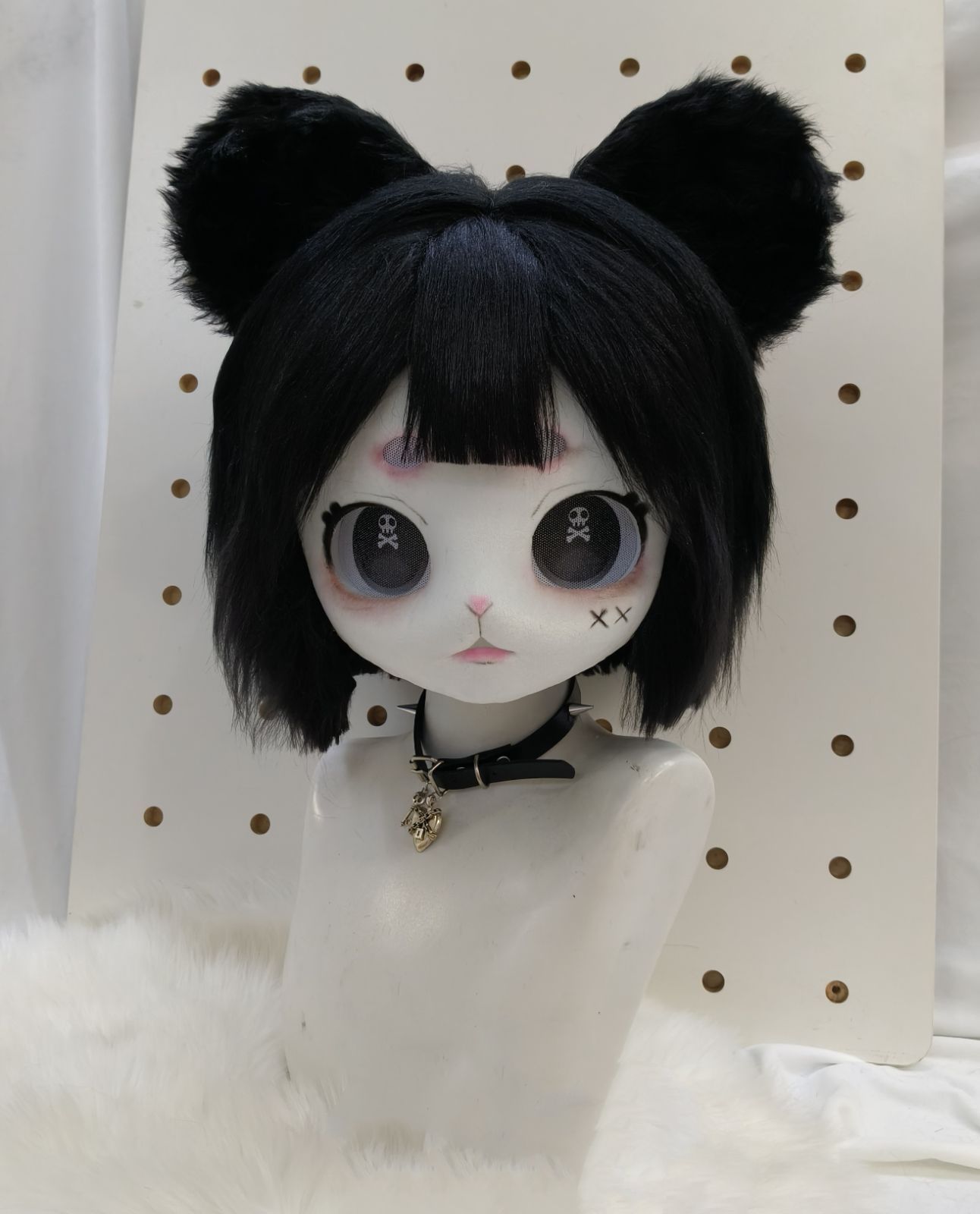 着ぐるみヘッド ファースーツ クマ 黒 全頭ヘッド ケモノ マスク 