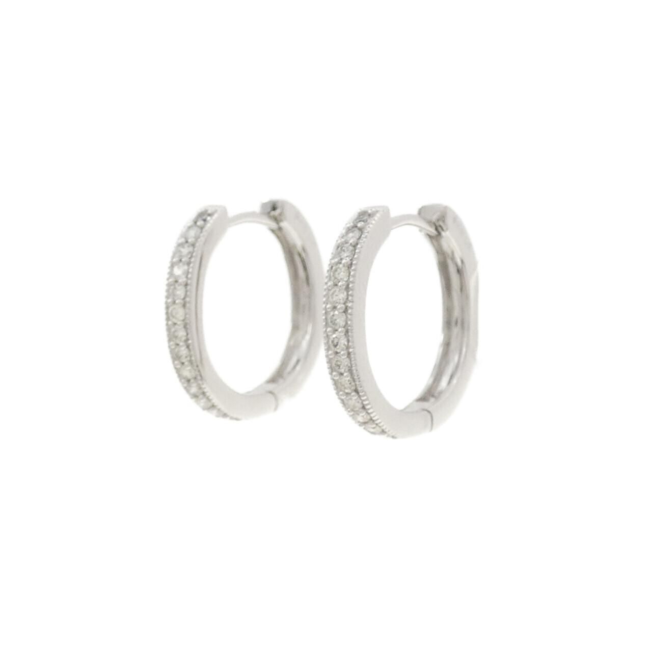 K18WG ダイヤモンド ピアス 0.20CT