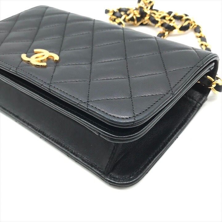 美品 CHANEL シャネル ココマーク ミニ マトラッセ ラムスキン  