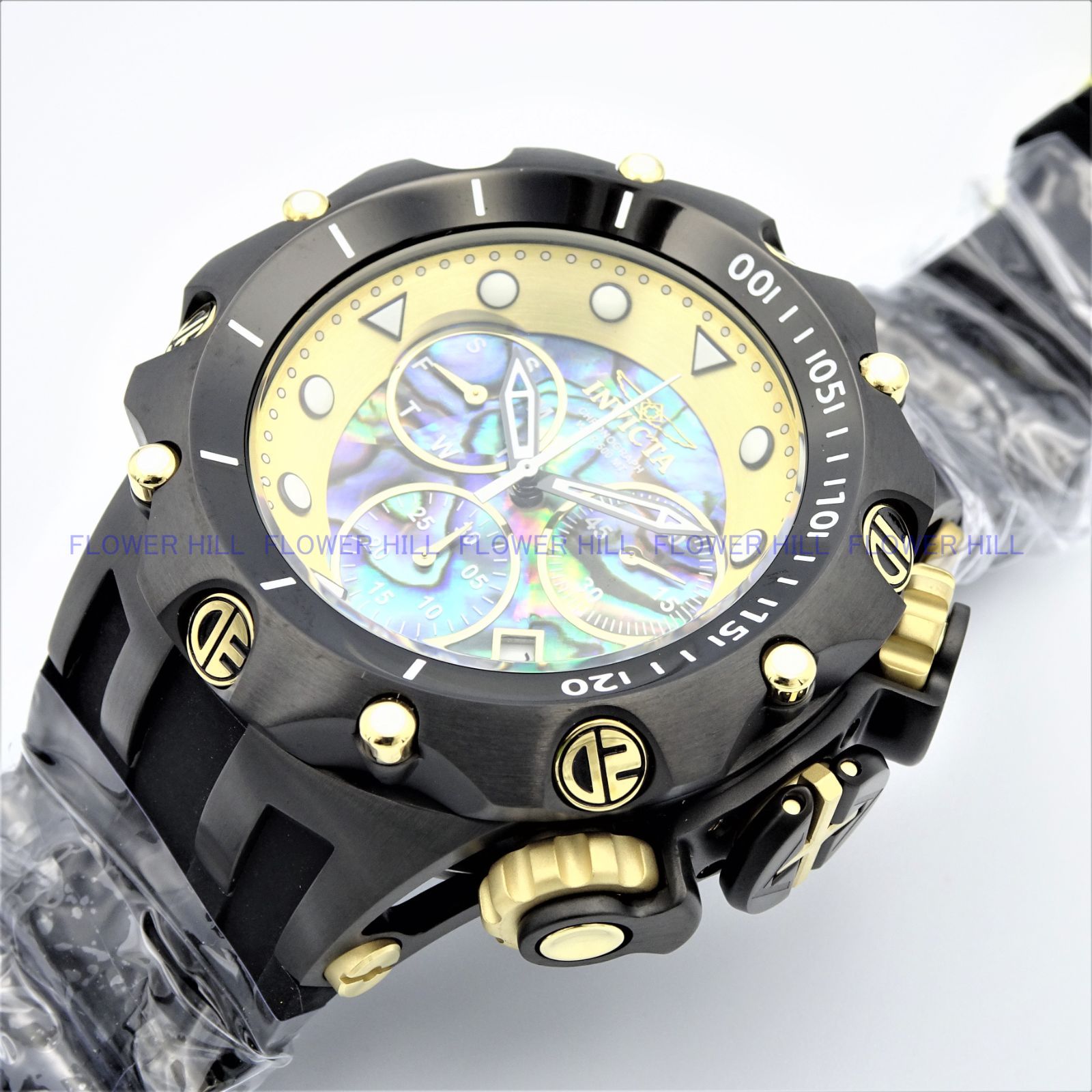 [最終値下げ]極美品INVICTA 腕時計 自動巻き ファブリックバンド210mm