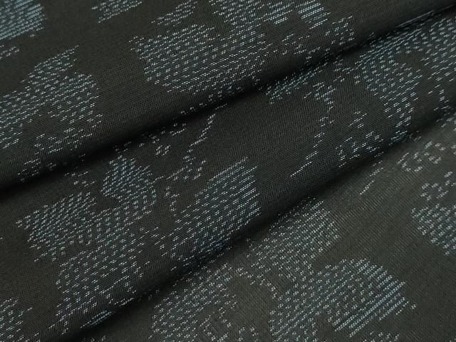 平和屋着物＊夏物 本場大島紬 夏大島 蔦の葉文 正絹 逸品 未使用