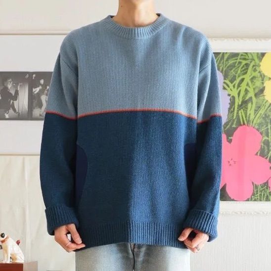 BURTON 90s Wool Line Sweater バートン ヴィンテージ ニット セーター ブリットポップ BLUR - メルカリ