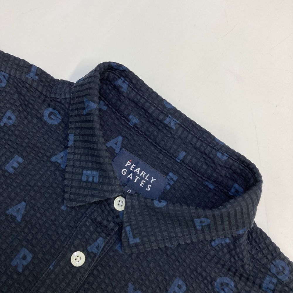 サイズ：0 PEARLY GATES パーリーゲイツ 半袖ポロシャツ ストライプ 総