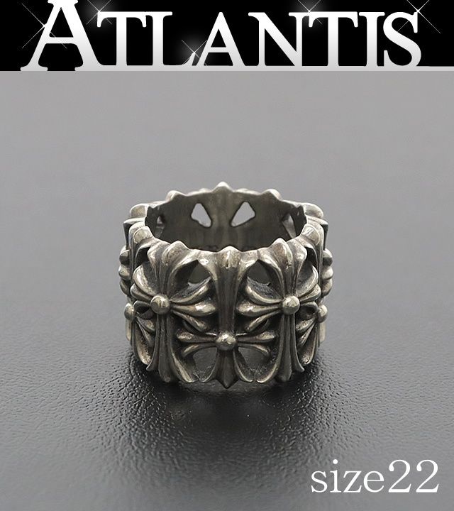 クロムハーツ CEMETERY/セメタリークロス シルバーリング メンズ 22号