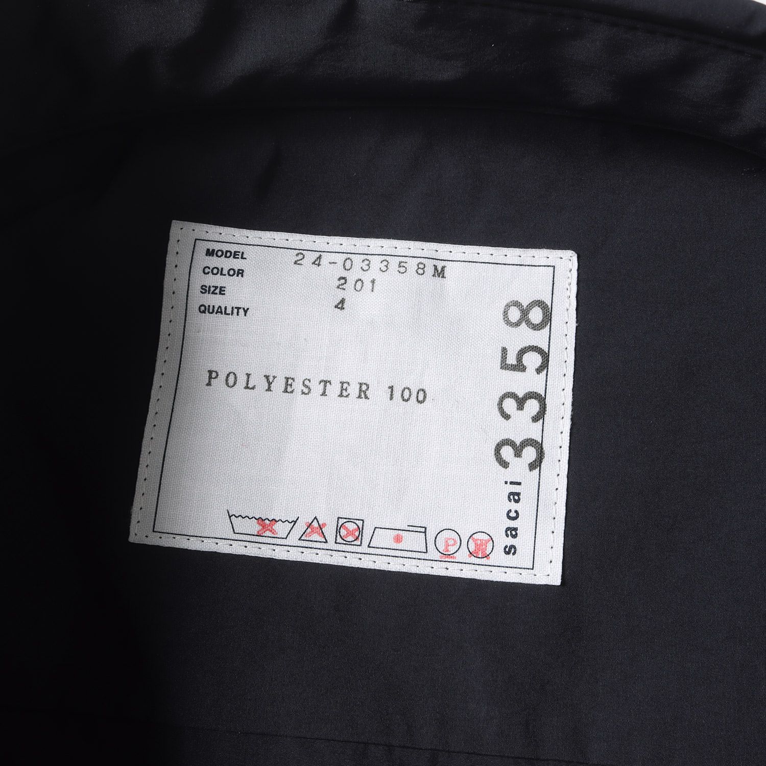美品 Sacai サカイ シャツ サイズ:4 24SS サイドジップ マット