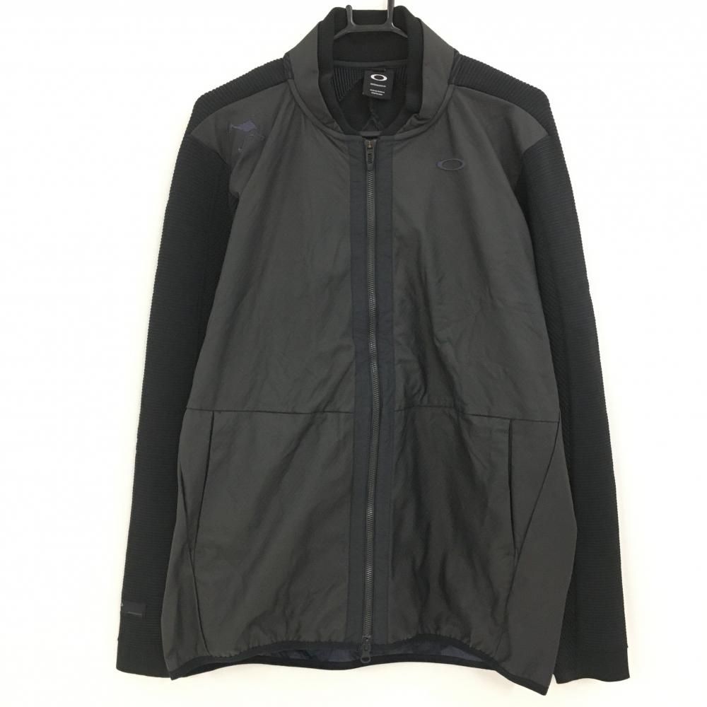 SALE価格オークリー 切替ニットジャケット ブラウン×黒 袖ニット メンズ 2XL ゴルフウェア Oakley