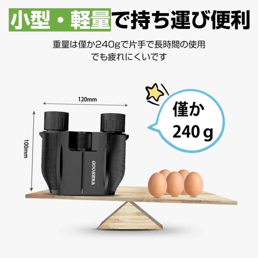 双眼鏡 高倍率 コンサート ライブ用 10倍 10倍×25 Bak4 IPX6防水 超軽量 ミニ双眼鏡 小型 軽量 観劇 オペラグラス スポーツ観戦WYJ-1025