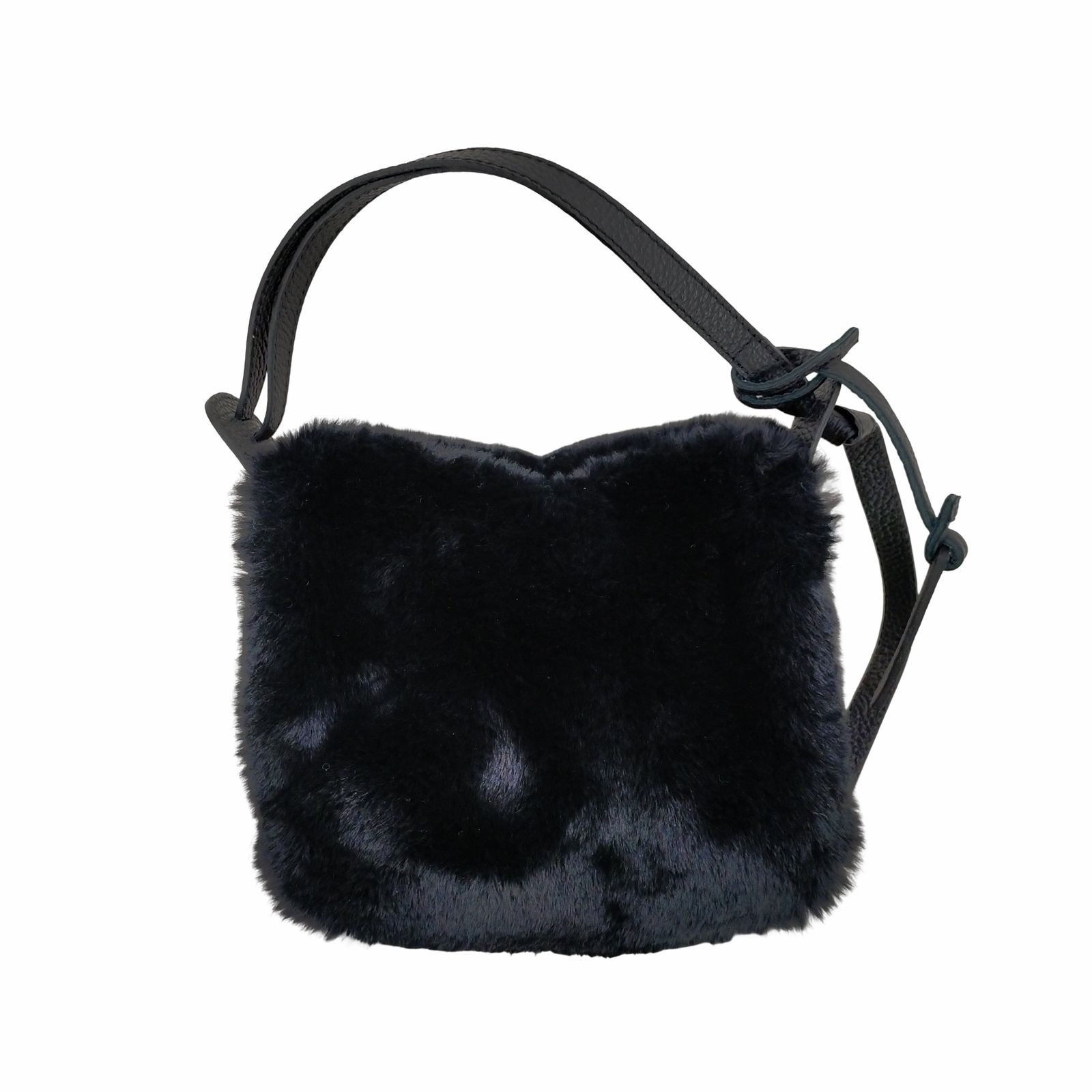 A.la Malva＞ ボックスファー 2WAY バッグ 美品 A.la Malva ア・ラ 