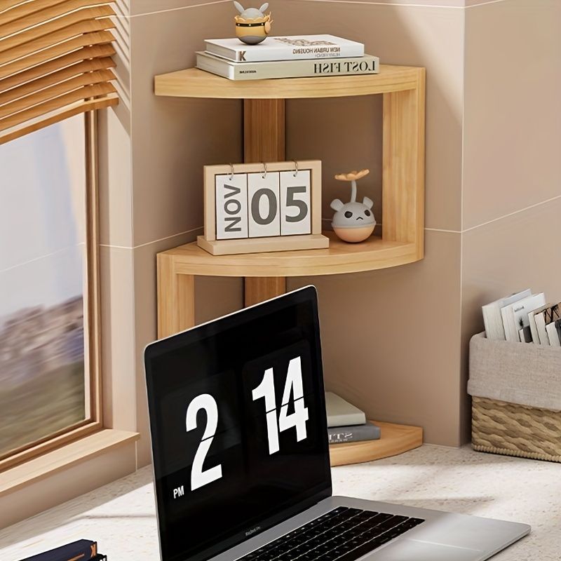 コーナーラック 木製 コーナーシェルフ 卓上ラック 本棚 オープン