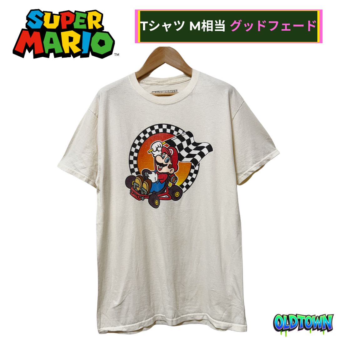 任天堂 マリオカート Tシャツ 映画 スーパーマリオ アニメ マリオ Tシャツ M相当(表記S) ベージュ マリオカート MARIOKART