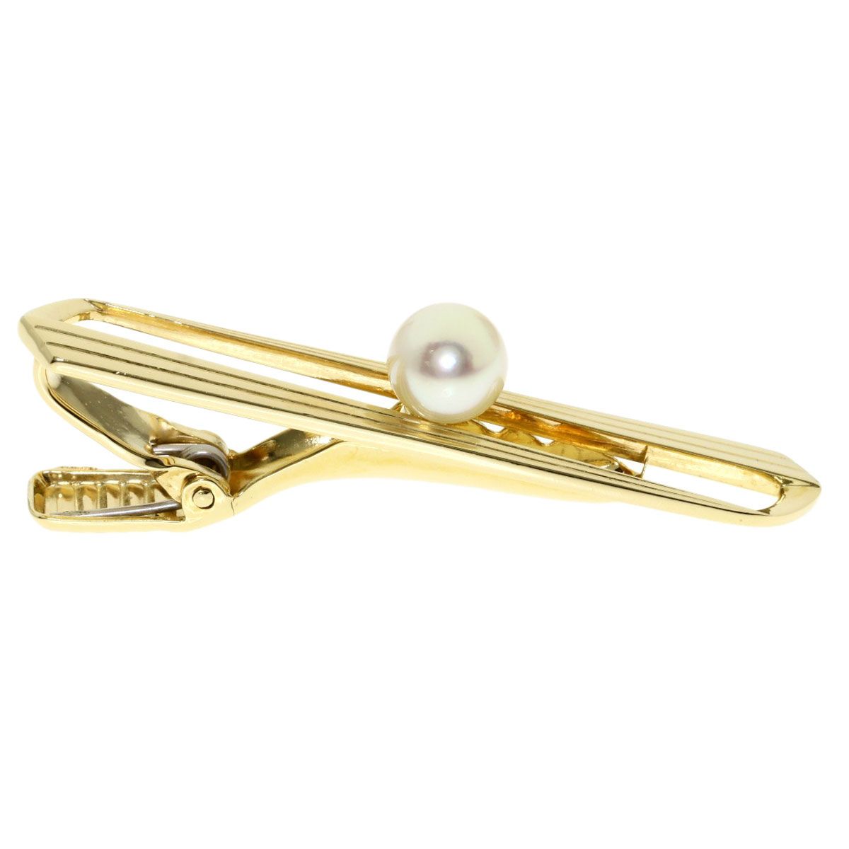 MIKIMOTO ミキモト アコヤパール 真珠 タイピン K14YG メンズ - メルカリ