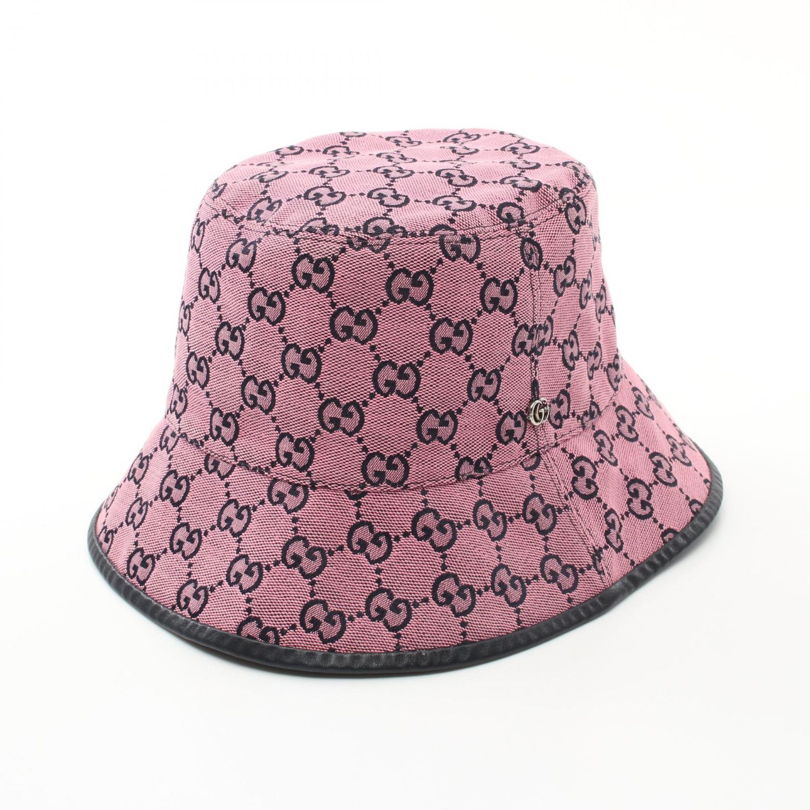 グッチ GUCCI ハット GGキャンバス フェドラハット 656573 ピンク その他 GGキャンバス バケットハット レディース Used A