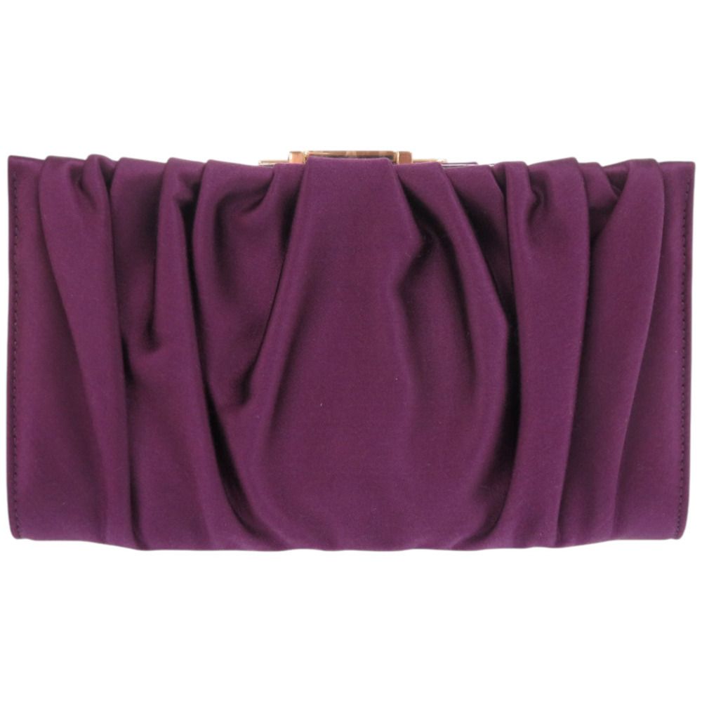 サルヴァトーレフェラガモ ガンチーニ E0 21 B912 サテン パープル 紫 クラッチバッグ 0467 Salvatore Ferragamo DECORATOM_COM_BR