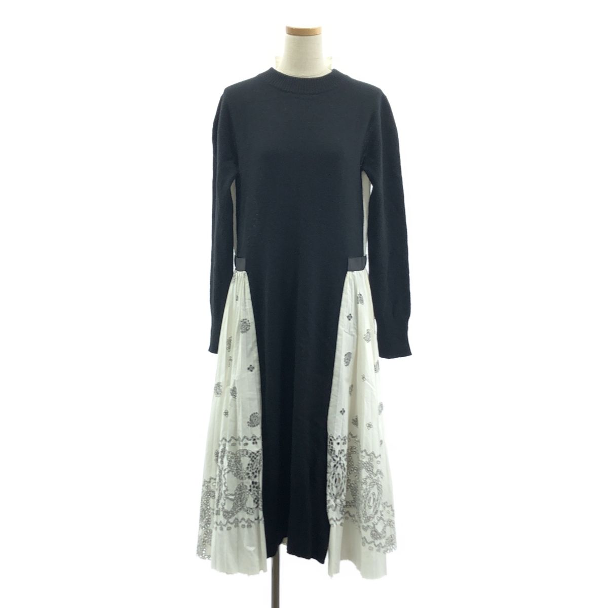 サカイSACAi タグ付き新品　変形ドッキングシャツワンピースサイズL 中古・古着通販】sacai (サカイ) シャツドッキングワンピース
