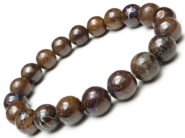 オーストラリア産 ボルダーオパール 丸玉ブレス 10mm No.7【1点