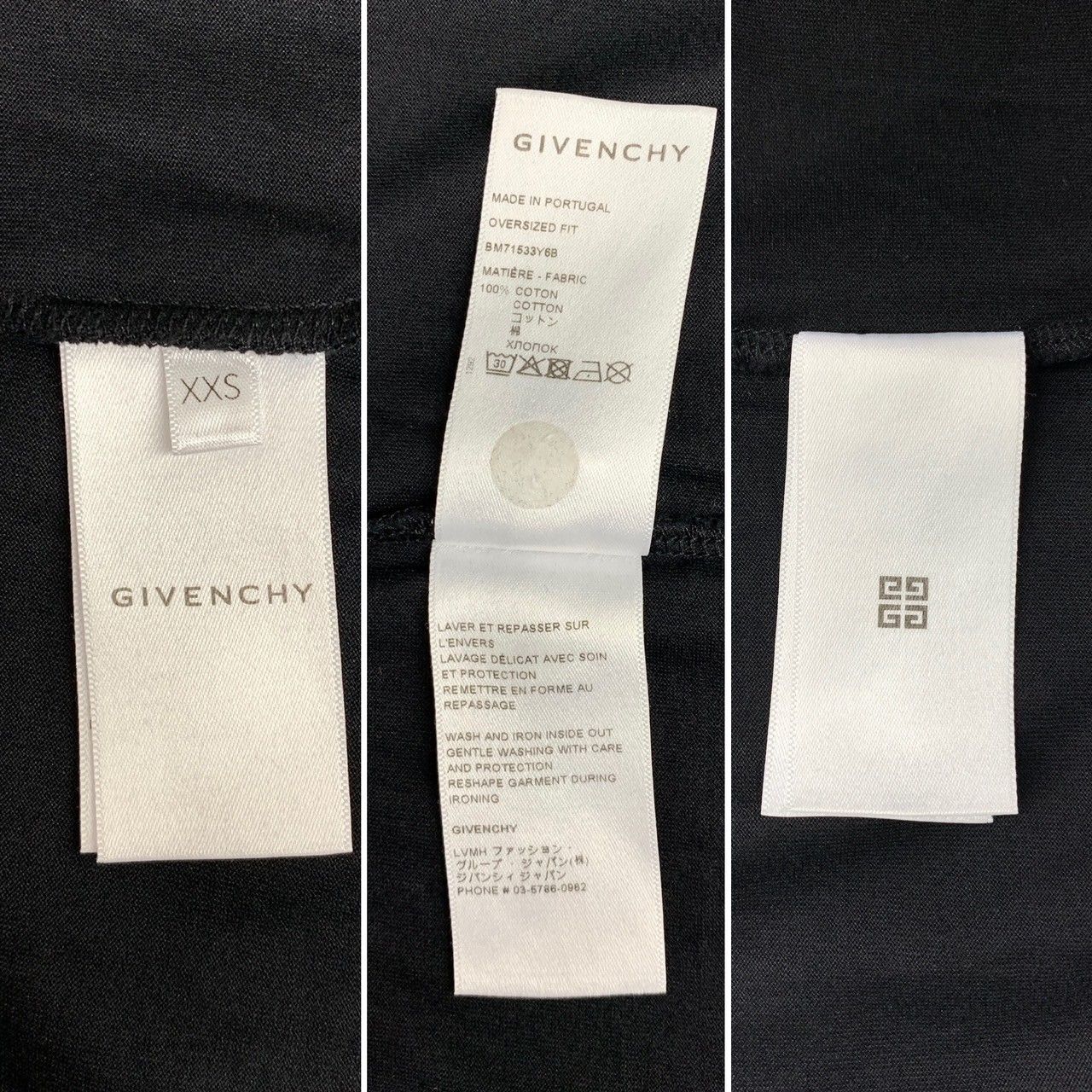 GIVENCHY (ジバンシィ) リバースロゴTシャツ スリム 半袖 クルーネック 