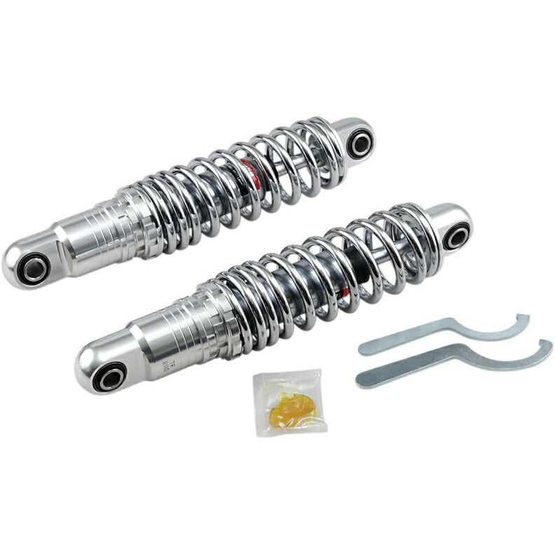 PREMIUM RIDE-HEIGHT アジャスタブル ショック HEAVY-DUTY クローム 13インチ 1991〜17年ダイナ