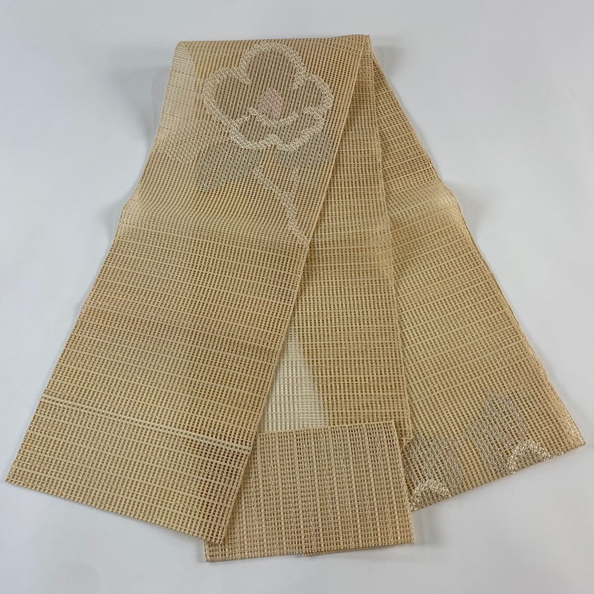 名古屋帯 美品 秀品 夏帯 絽 松葉仕立て 八寸名古屋帯 色紙 霞