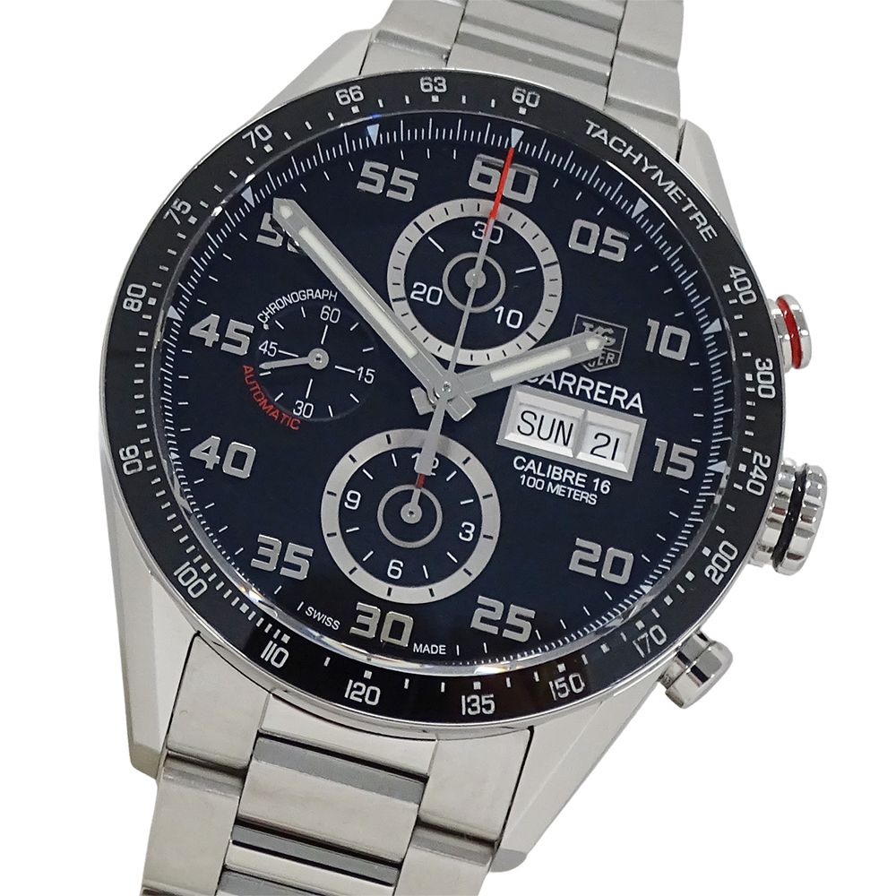 タグホイヤー TAG Heuer カレラ CV2A1R BA0799 時計 メンズ ブランド キャリバー16 クロノグラフ 自動巻き AT ステンレス SS シルバー ブラック 裏スケ 磨き済み