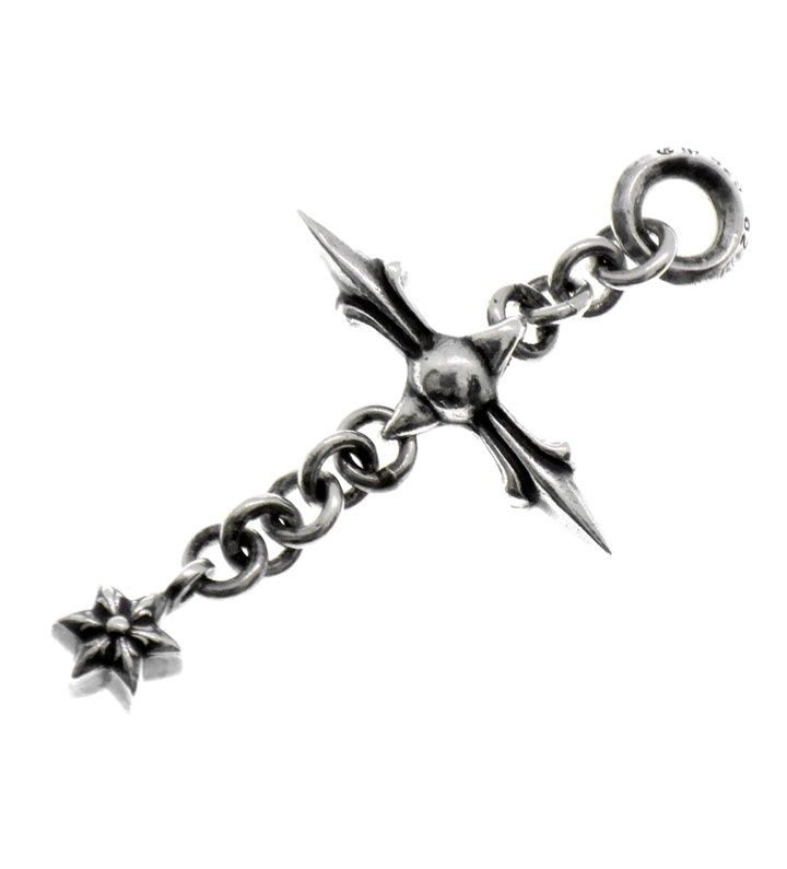 クロムハーツ CHROME HEARTS 【 ROLY CROSS 】 ローリークロス チャーム シルバーネックレストップ　38955