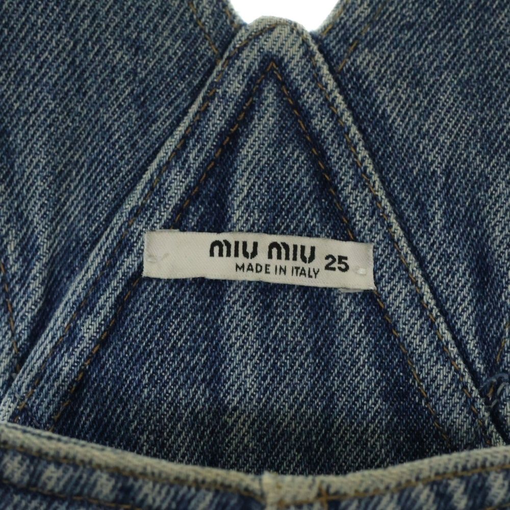 ◆完売必至◆【MiuMiu】デニム オーバーオール Miu Miu デニム オーバーオール | ブルー | FARFETCH JP