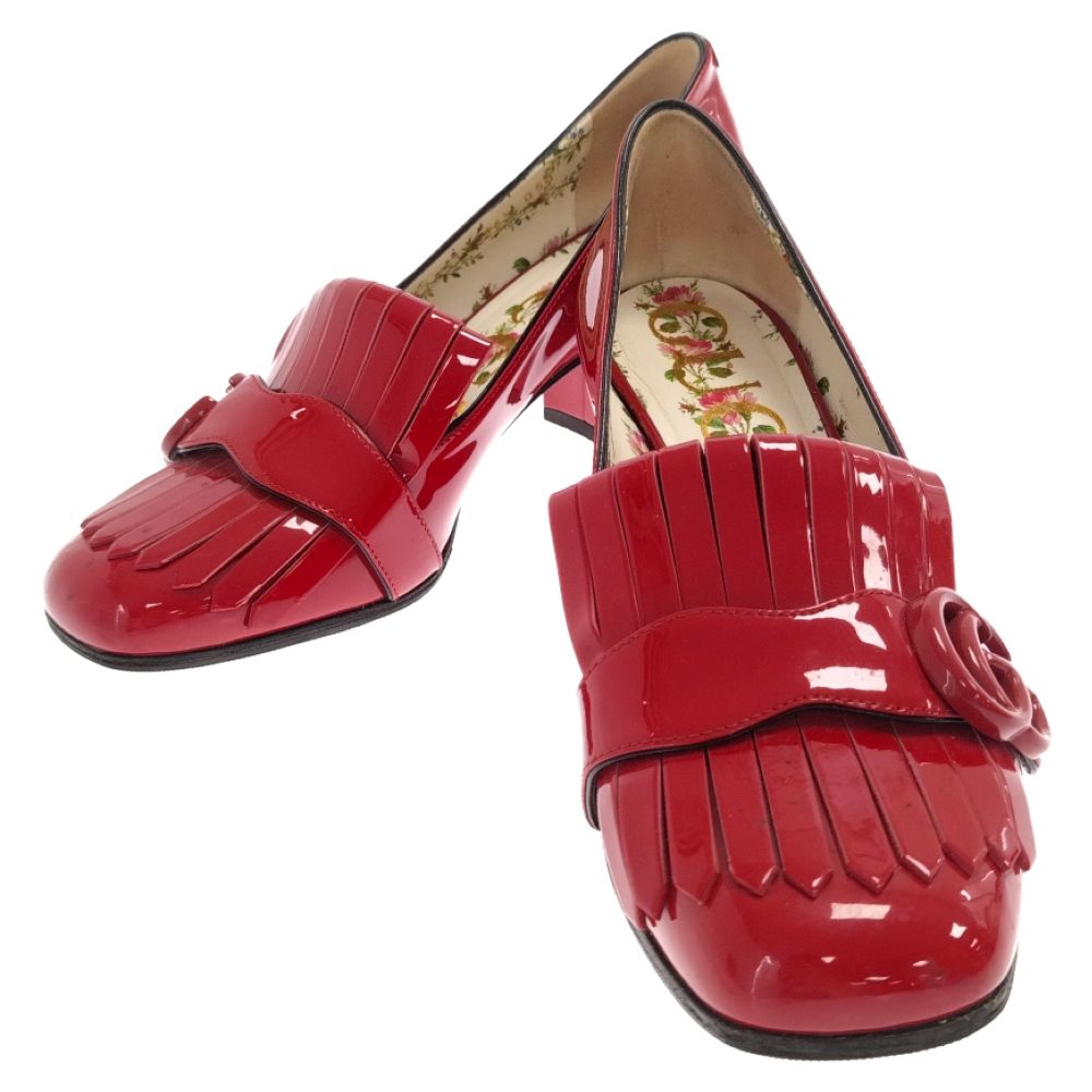 GUCCI グッチ ミッドヒール エナメルパンプス