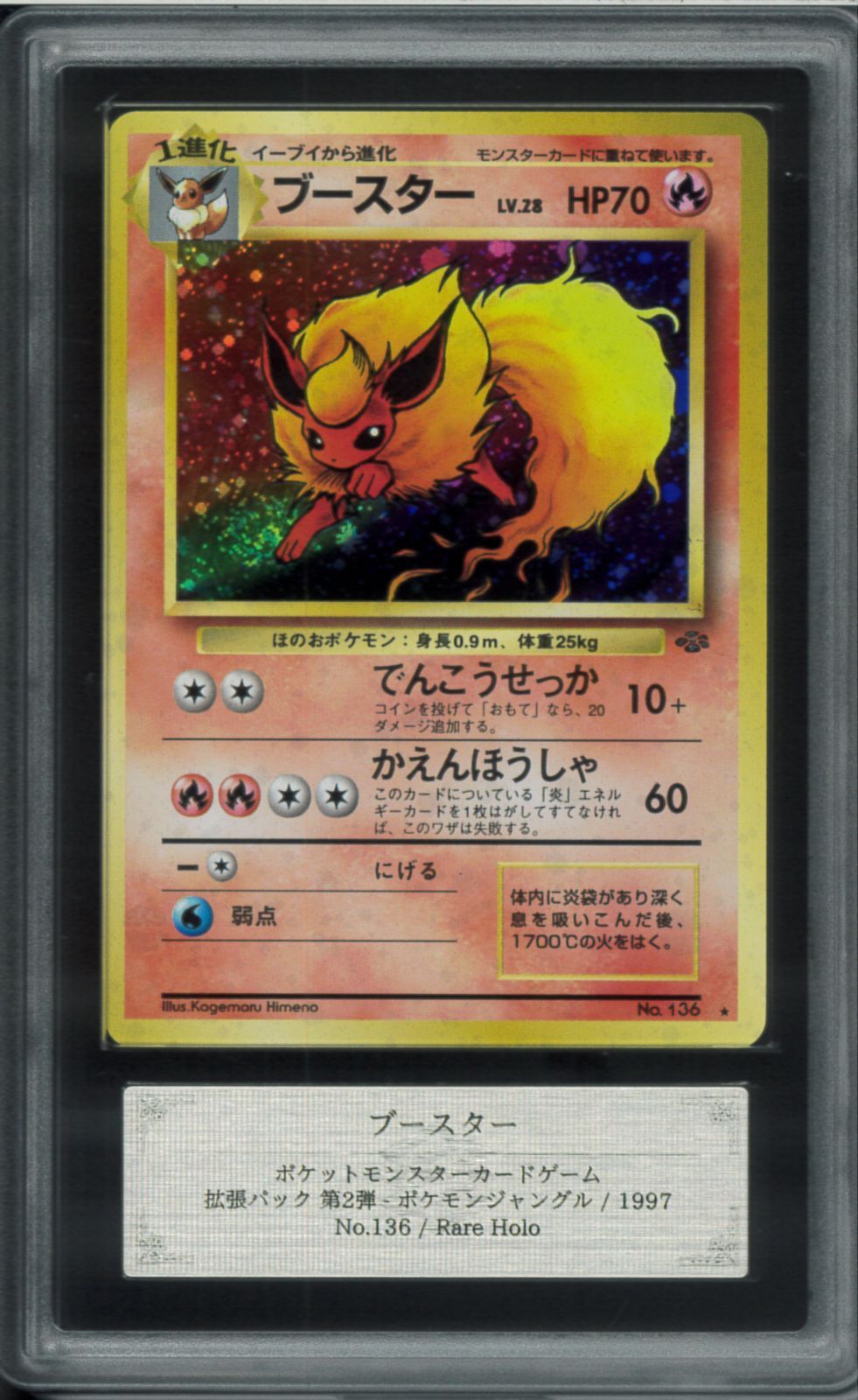 旧裏ポケモンカード　ポケモンジャングル　ブースター ARS9 ブースター レアホロ Rare Holo 旧裏 旧裏面 拡張パック第2
