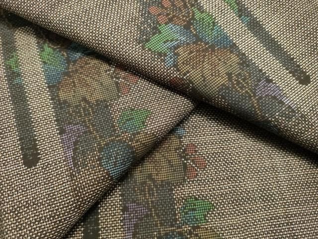 平和屋着物○本場大島紬 9マルキ 蔦の葉文 正絹 逸品 DAAT1031tw  