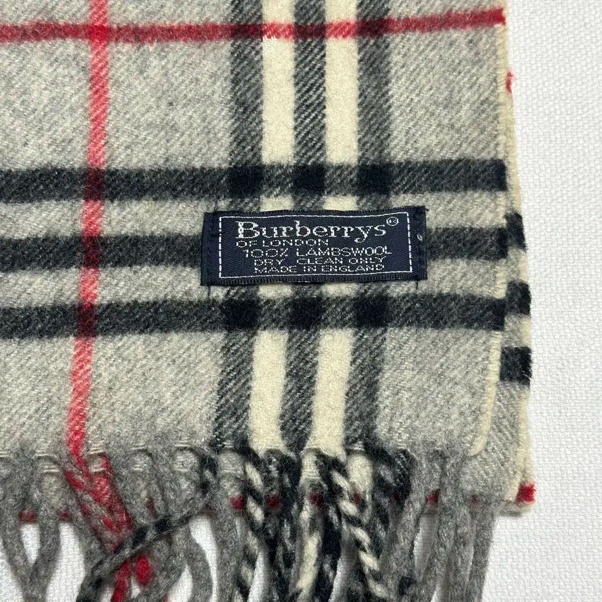 繰り返しのある OS BURBERRY バーバリー ノバチェック グレー ラムウール マフラー 【人気おしゃれ】