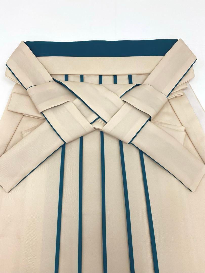 女袴 行燈袴 バイカラー ポリエステル 紐下99cm