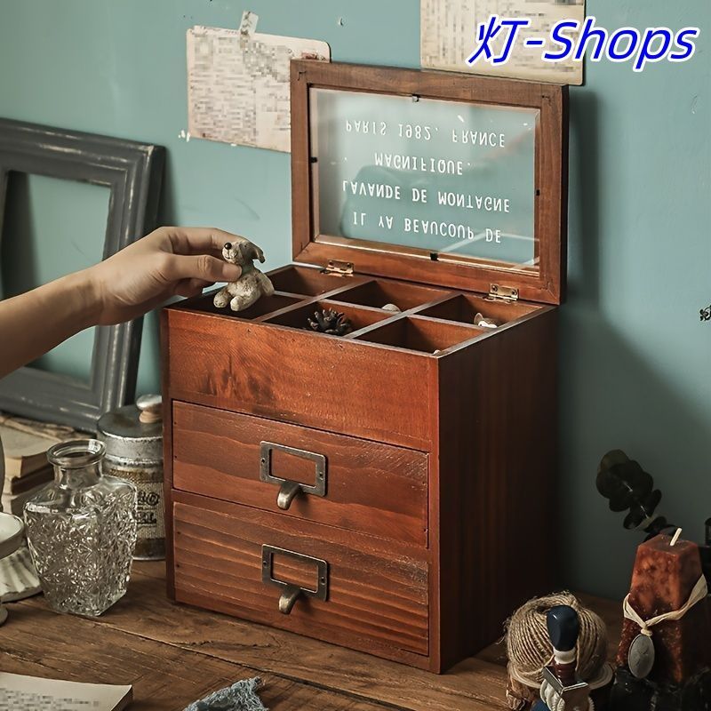 美品】木製キャビネット 収納ケース