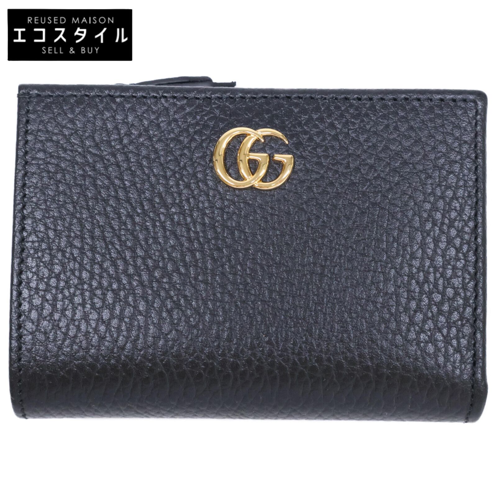 グッチ 772738 レザー ダブルG 二つ折り財布 GUCCI 美品 お買い得 GUCCI グッチ 【新品同様】772738 日本限定 ダブルG 二つ折り