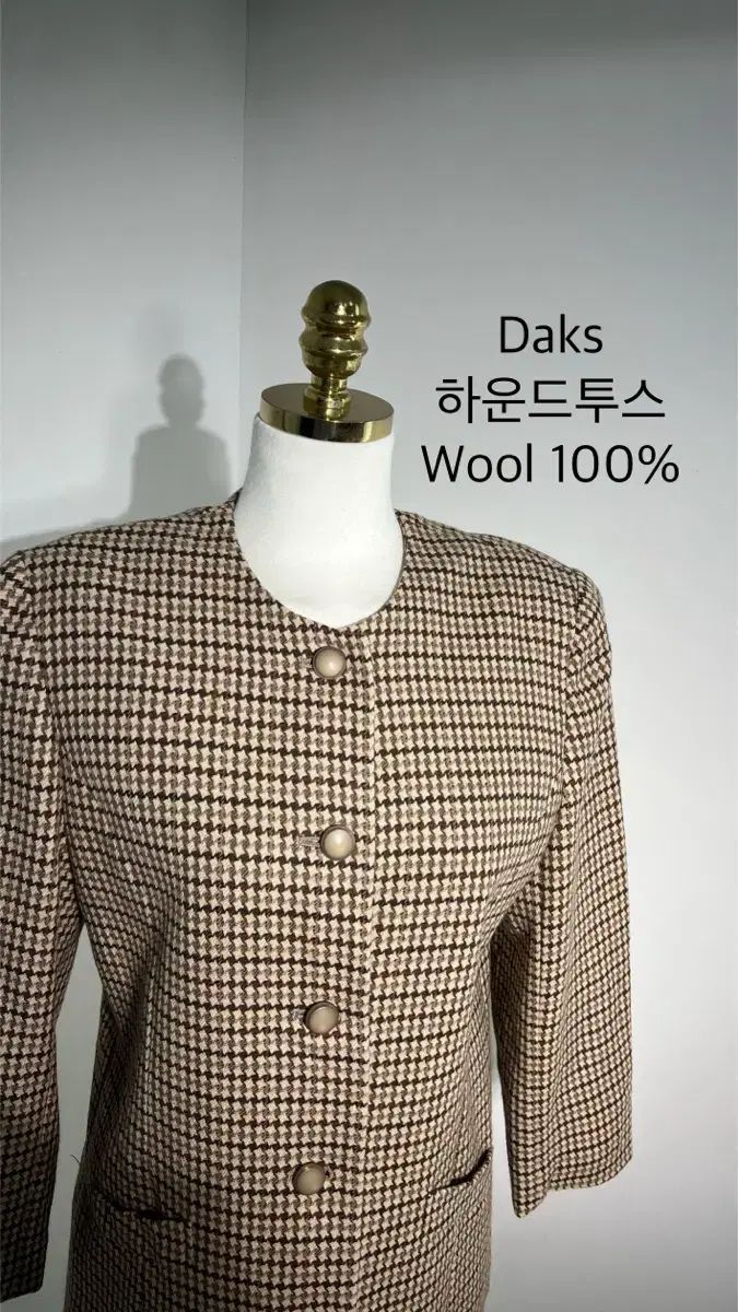 DAKS DAKS ダックス ハウンドトゥース ウール 100 % ジャケット
