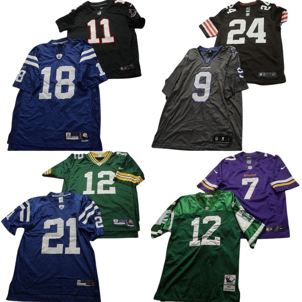 古着卸 NFL ゲームシャツ ユニフォーム 8枚セット メンズ Ｌ カウボーイズ ナイキ 古着 NA6188