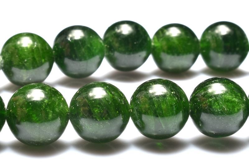 １点物 透過性あり ダイオプサイト 9.5mm ブレスレット パワーストーン 天然石 _MA8324